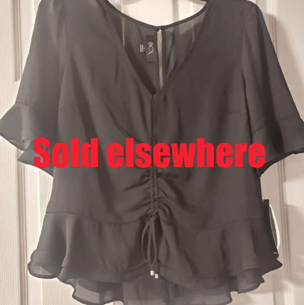 🦋 Sheer Peplum Top